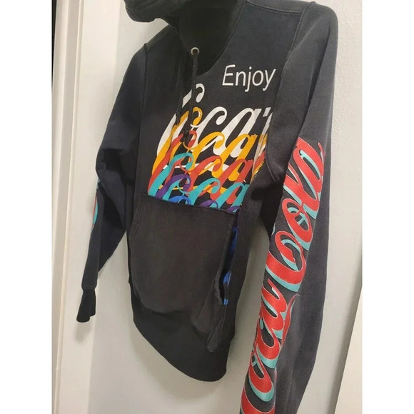 CHAMPION x COCA COLA Mens Small Reverse Weave Big Logo Sweatshirt Hoodie - Picture 7 of 16